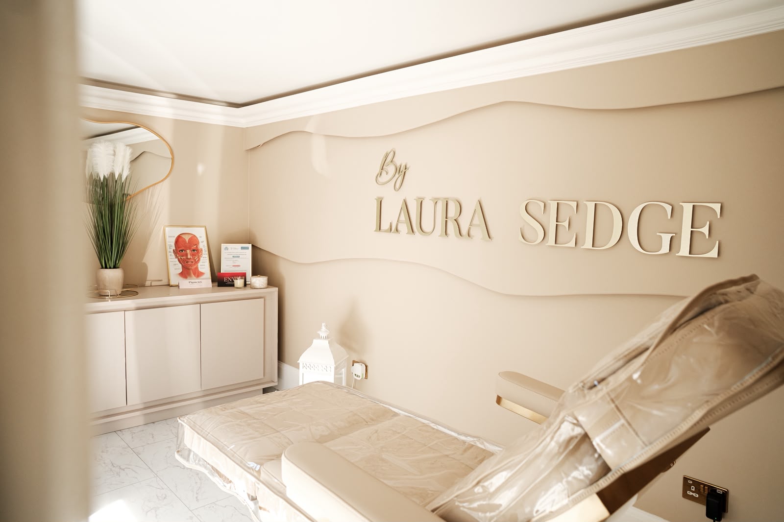 Laura Sedge Aesthetics and Beauty clinic signage in Bare, Morecambe