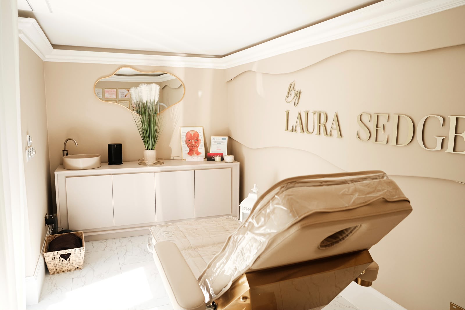 Treatment room at Laura Sedge Aesthetics in Bare, Morecambe